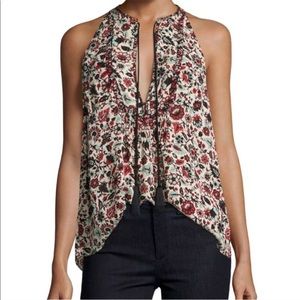 A.L.C. | Levi Split Neck Tassel Tank | Size 0
